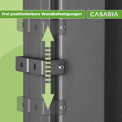 CASARIA® Nosara 180X300Cm Auvent Pare-soleil Rétractable Coupe-vent et Imperméable pour Balcon, Terrasse et Jardin, Anthracite