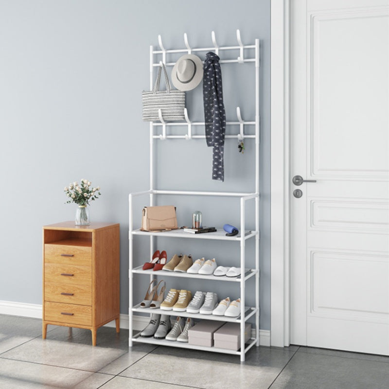 Nouveau porte-chaussures et chapeaux sur pied, porte-manteau combiné intégré pour porte, porte-chaussures ménager, cintre pour vêtements et chapeaux