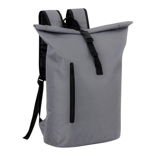 Sac à Dos Baroni Home Rolltop en Toile, Spacieux et Résistant avec un Design Décontracté pour le Voyage et l'Usage Quotidien, Léger et Confortable, en Gris et Noir