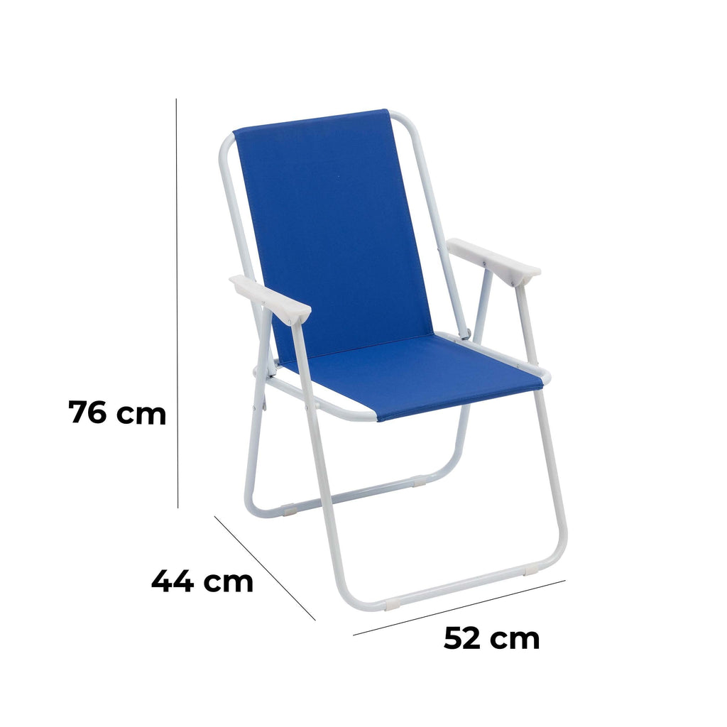 Chaise de plage pliable Baroni, chaise de plage ou de camping en tissu, chaise d'extérieur avec accoudoirs, 20,5 x 17,3 x 30 pouces (52 x 44 x 76 cm)