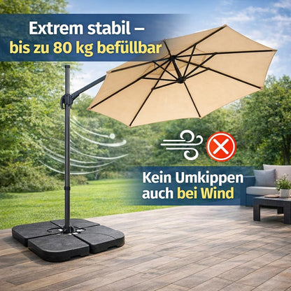 TK Supports de crème solaire pour écrans de feux de circulation - Poids de parapluie remplissables pour croix de sol en plastique et supports de crème solaire stables