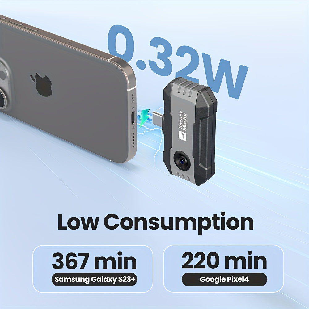 Caméra thermique à infrarouge Thermal Master P1, super résolution 320x340, compatible avec Android et iPhone, plage de haute température 600°C, fréquence d'images 25Hz, idéale pour les inspections résidentielles et la détection de fuites de tuyaux