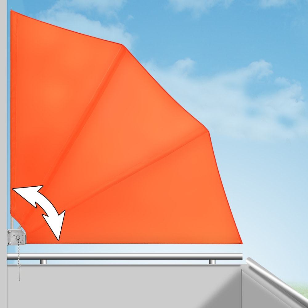 DETEX® Écran d'Intimité pour Ventilateur de Balcon 140x140cm Résistant aux Intempéries et aux UV, Store Pliable pour Terrasse, Pare-Soleil Diviseur avec Fixation Murale