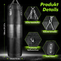 Sacs de frappe pour adultes, à suspendre non remplis, sacs de frappe lourds de 100 cm, sac de kick-boxing pour adultes, support de sac de frappe, pour entraînement MMA, Muay Thai, Karaté, Taekwondo