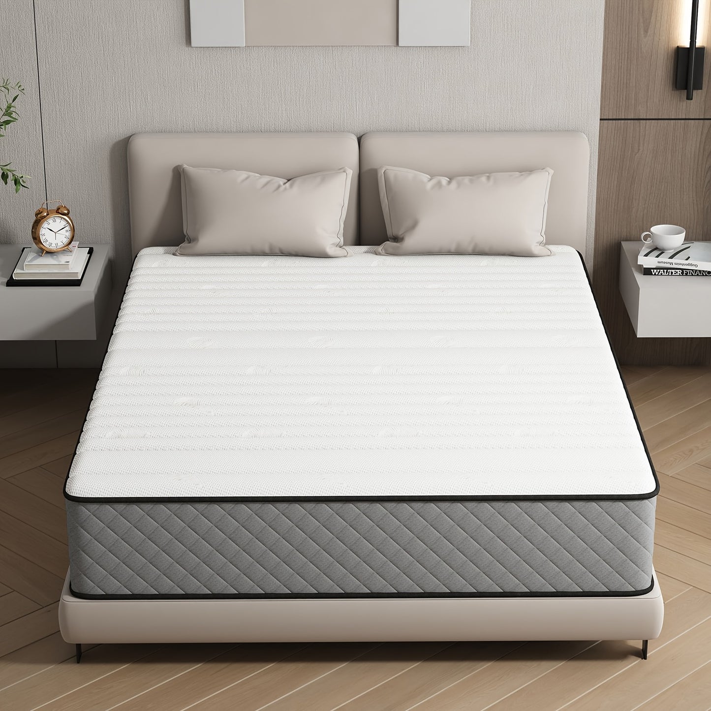 Matelas 7 Zones de Fermeté H3 Hauteur 25Cm/21Cm Matelas à Ressorts en Sac avec Mousse à Mémoire de Forme Lit Matelas Respirant & Ergonomique Noyau à Ressorts