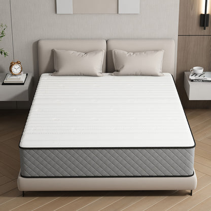 Matelas 7 Zones de Fermeté H3 Hauteur 25Cm/21Cm Matelas à Ressorts en Sac avec Mousse à Mémoire de Forme Lit Matelas Respirant & Ergonomique Noyau à Ressorts