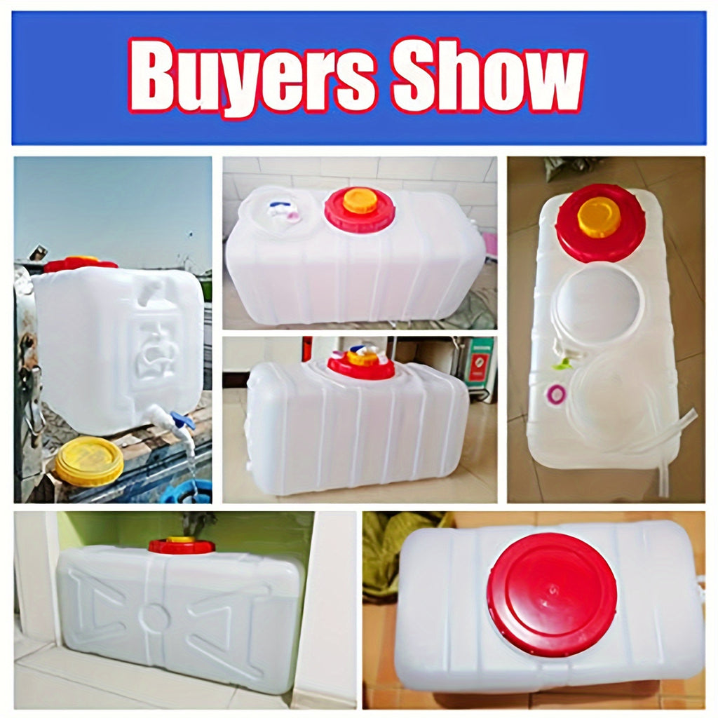 Récipient à eau horizontal portable en plastique de grande capacité pour la maison, résistant aux chutes, avec robinet pour l'eau domestique, le camping, l'extérieur, les voyages en voiture