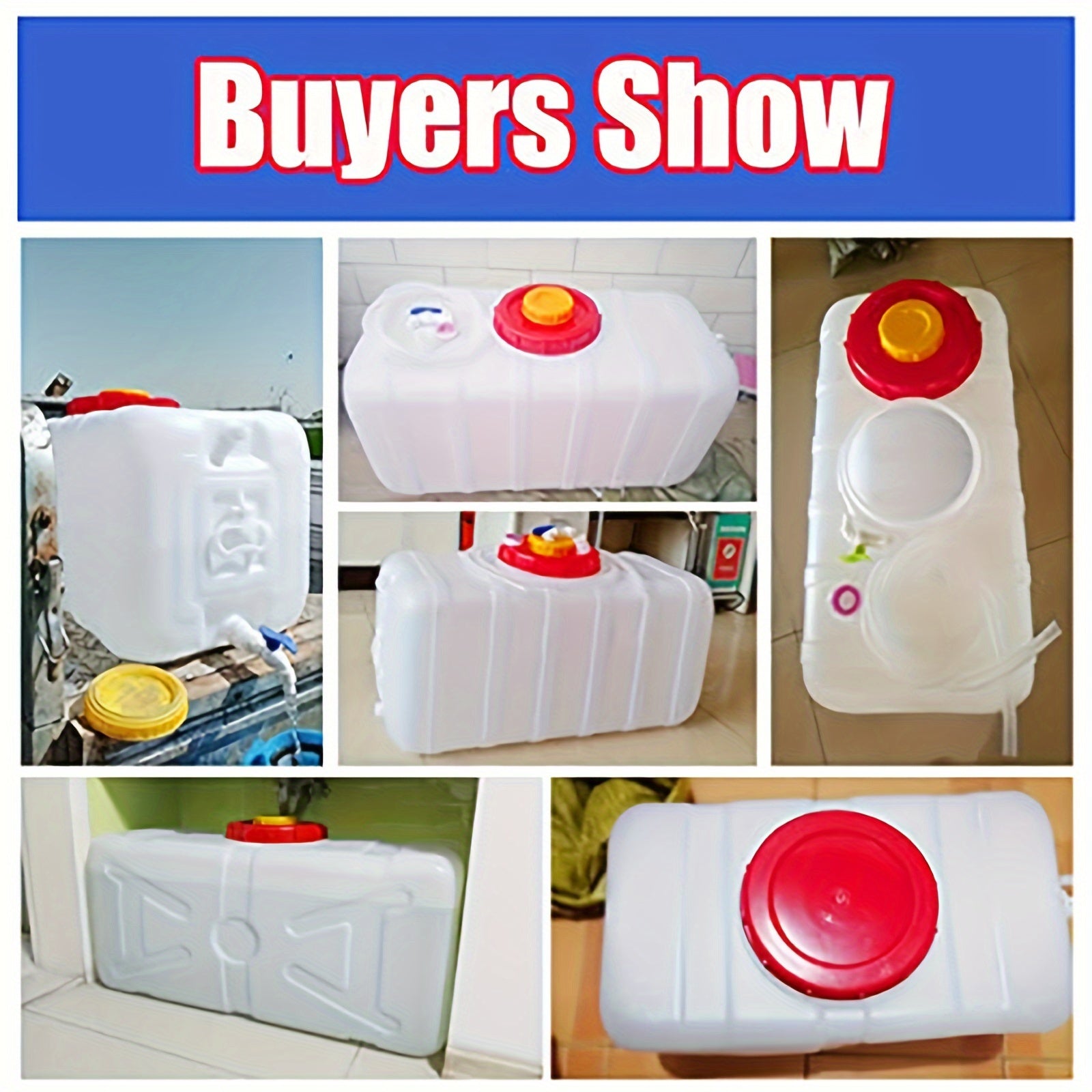 Récipient à eau horizontal portable en plastique de grande capacité pour la maison, résistant aux chutes, avec robinet pour l'eau domestique, le camping, l'extérieur, les voyages en voiture