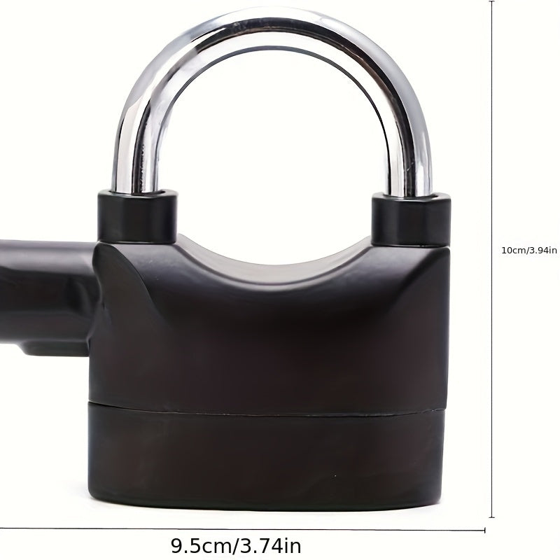 Lot de 2 Cadenas avec Fonction d'Alarme, 110dB, Extérieur, 9.8 X 7.1 X 3.35cm, Noir pour Entrepôts, Conteneurs, Garages, Unités de Stockage, Boîtes à Outils