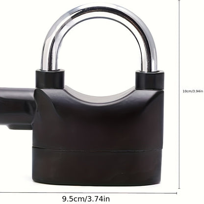 Lot de 2 Cadenas avec Fonction d'Alarme, 110dB, Extérieur, 9.8 X 7.1 X 3.35cm, Noir pour Entrepôts, Conteneurs, Garages, Unités de Stockage, Boîtes à Outils