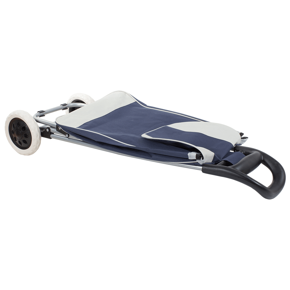Chariot de courses pliable avec roues, robuste et spacieux, avec poche et poignées, pratique pour transporter des courses lourdes, base stable, grandes roues et poignée durable, en matériau imperméable, facile à nettoyer, poche pour verrouillage ou portef
