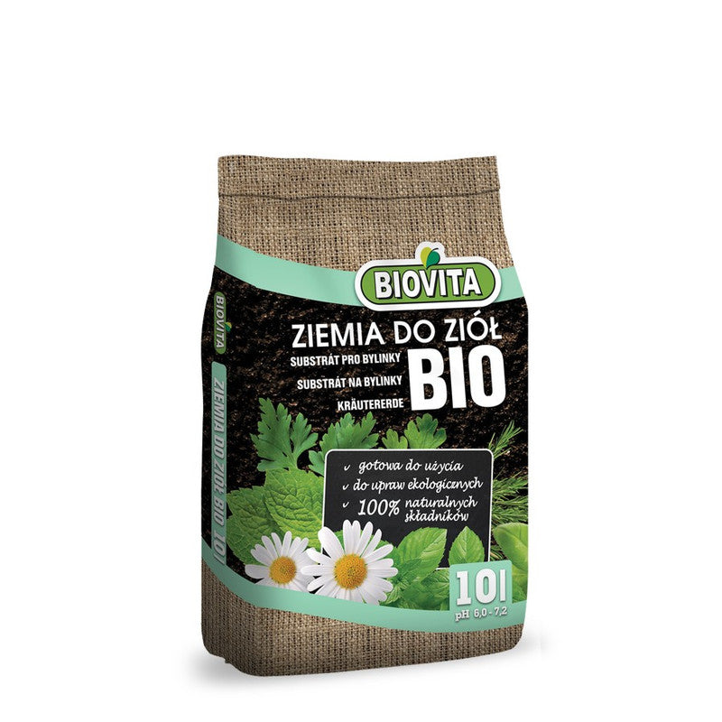 Biovita Earth, Terre BIO pour Herbes, Naturel 10L