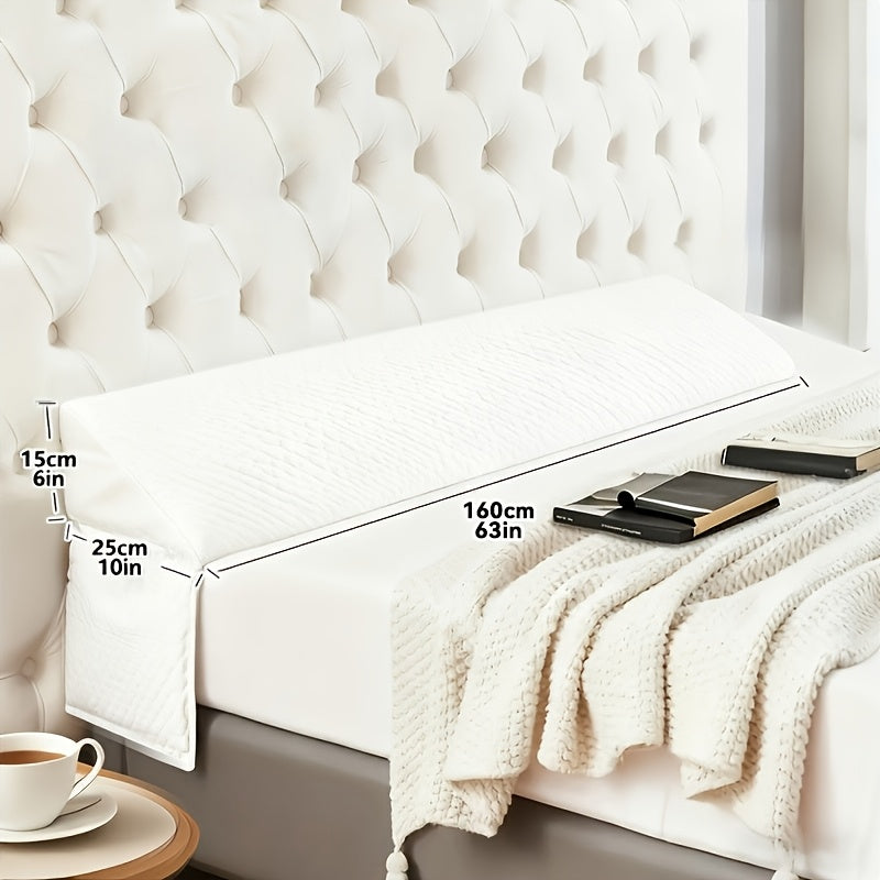 Oreiller en forme de cale conçu pour combler l'espace entre la tête de lit et le matelas. Lavable en machine, disponible en gris et blanc, il soutient le bas du dos pendant la lecture. Retour gratuit des articles endommagés, frais de retour inclus