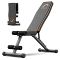 GartistGo Banc de musculation pliable et ajustable, 300KG/660LB Banc de musculation pliable et rapide pour la maison, l'entraînement, la salle de sport