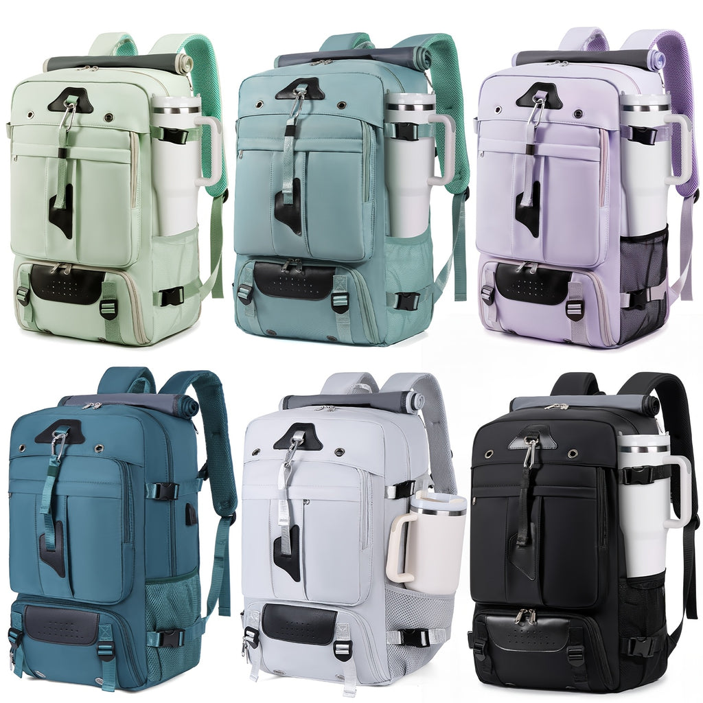 Sac à Dos de Voyage Léger à Grande Capacité Compatible pour Ordinateur Portable de 17,3 Pouces & Affaires, Sac d'École avec Compartiment à Chaussures, Multi-Compartiments & Bretelles Rembourrées - Housse pour Ordinateur Portable en Nylon pour Professionne