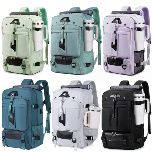 Sac à Dos de Voyage Léger à Grande Capacité Compatible pour Ordinateur Portable de 17,3 Pouces & Affaires, Sac d'École avec Compartiment à Chaussures, Multi-Compartiments & Bretelles Rembourrées - Housse pour Ordinateur Portable en Nylon pour Professionne