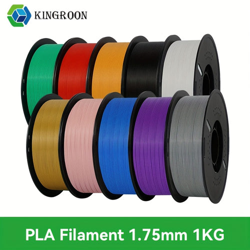 Filament d'imprimante 3D KINGROON PLA 10 kg 1,75 mm 2,2 lbs (1 kg)/rouleau, qualité sans bulles pour la plupart des imprimantes 3D FDM, matériau d'impression 3D