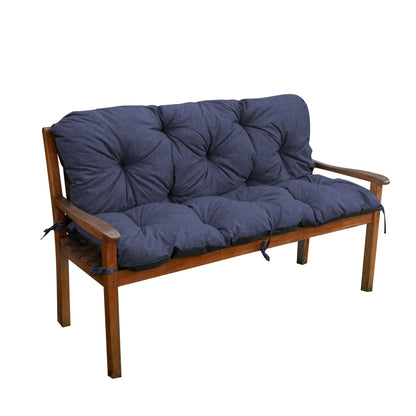 Coussin de Banc de Jardin, Coussin d'Assise et de Dossier, pour 1/2/3 Personnes, Coussin Rembourré avec Sangles, pour Intérieur/Extérieur, Coussin de Banc pour Banc v2