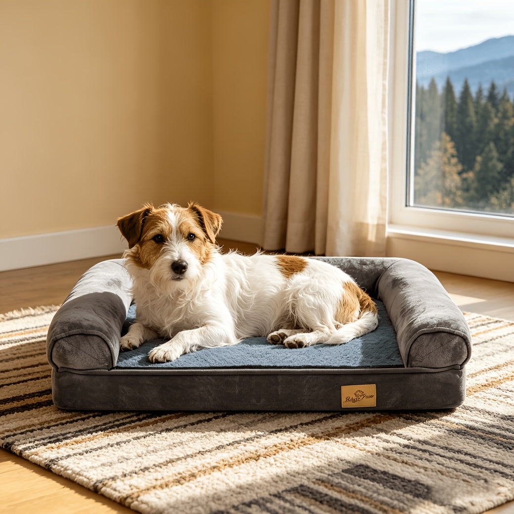 Lit pour grand chien durable : Canapé-lit pour chien de très grande taille jumbo et douillet, literie pour canapé pour chien en mousse éponge orthopédique, housse amovible et lavable, utilisation hiver et été