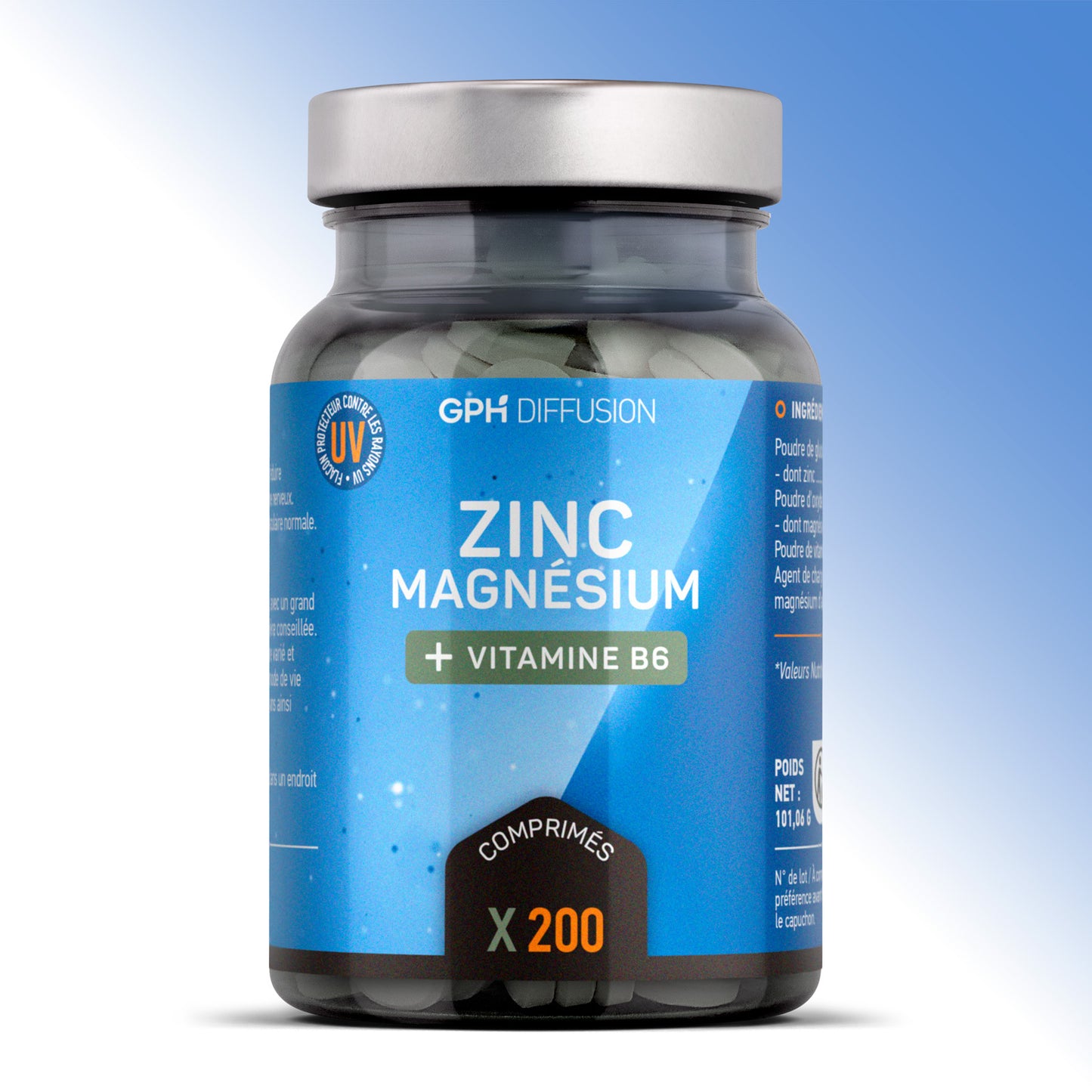 Magnésium + Zinc + Vitamine B6 - Comprimés - GPH DIFFUSION