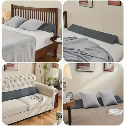Oreiller en forme de cale conçu pour combler l'espace entre la tête de lit et le matelas. Lavable en machine, disponible en gris et blanc, il soutient le bas du dos pendant la lecture. Retour gratuit des articles endommagés, frais de retour inclus