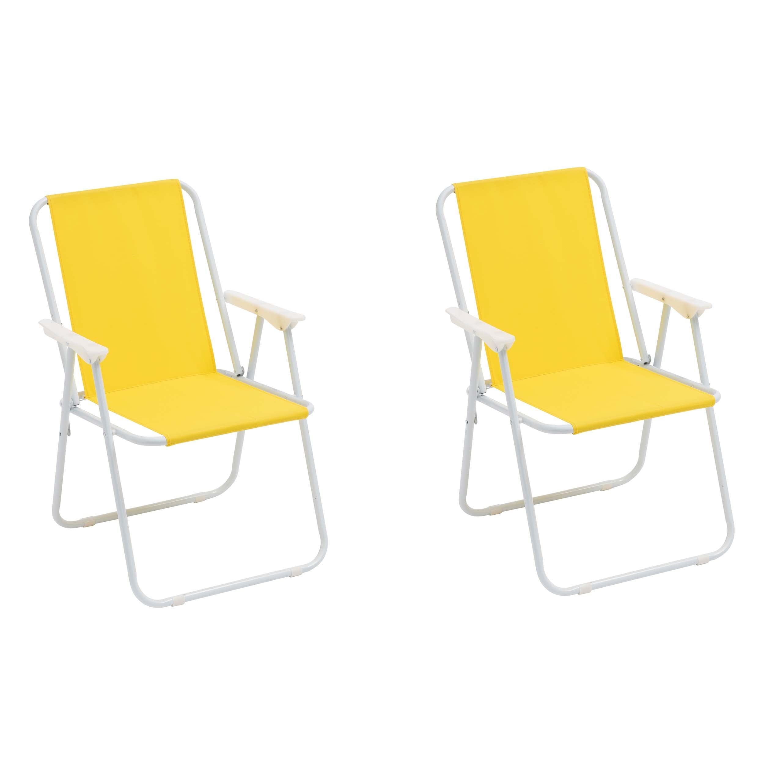Chaise de plage pliable Baroni, chaise de plage ou de camping en tissu, chaise d'extérieur avec accoudoirs, 20,5 x 17,3 x 30 pouces (52 x 44 x 76 cm)