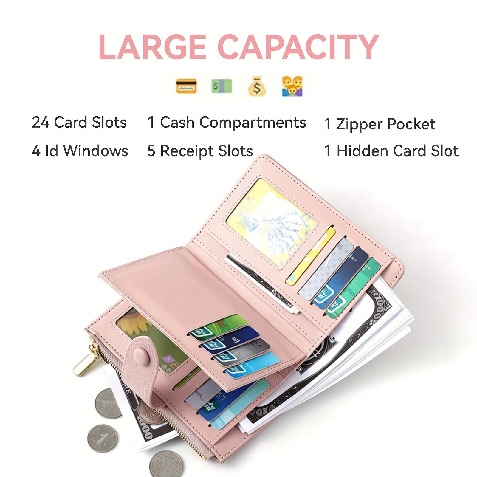Nouveau Portefeuille Multi-Fonction Sac à Cartes Femme Court Slim Sac à Main Cadeaux de Pâques, Cadeaux pour Mère, Cadeau Maman, Portefeuilles pour Femmes, Porte-Passport, Voyage, Étuis à Cartes, Bon marché, Sac Femme, Carteras, Porte-Monnaie, Tendance et