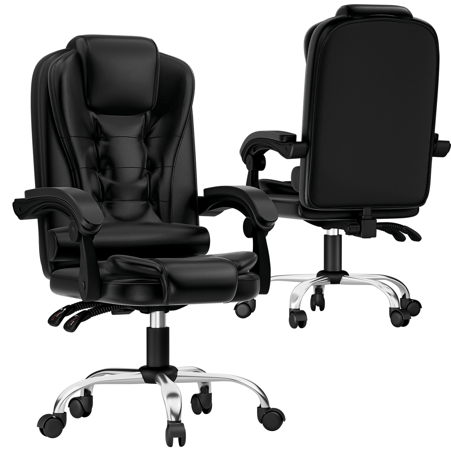 Chaise de bureau exécutive haute dossier, chaise de bureau ergonomique inclinable avec fonction d'inclinaison, chaise d'ordinateur robuste pour le travail à domicile