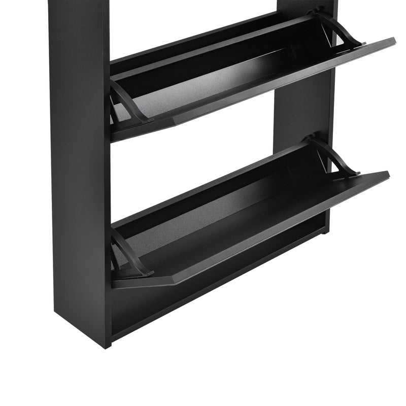 Armoire à chaussures Vogar avec portes miroir de différentes couleurs et tailles