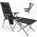 1pc Chaise de camping pliable et portable, chaise de pêche d'extérieur légère, dos en maille 3D pour la ventilation, repose-pieds amovible, dos haut de 72 cm, 4 dossiers réglables, poches latérales en maille pour les tasses, tissu Oxford, comprend un sac