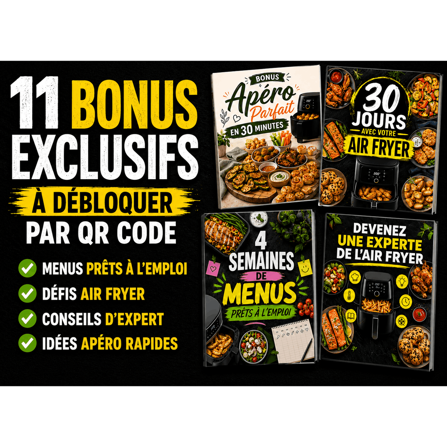 Livre de Recettes Air Fryer Express - Tout-en-un: Mille et une Recettes, Faciles et Ultra-Croustillantes, Compatible avec tous les modèles, 100 % en couleurs