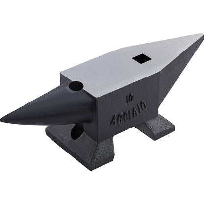 VEVOR Marteau à enclume, 22 Lbs/10kg Enclume à cor unique, avec grand comptoir et base stable, enclume à cor ronde robuste à haute dureté pour forgeron, pour la mise en forme, la torsion