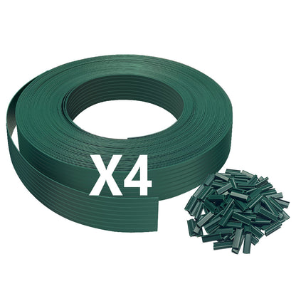 VOUNOT Kit Lamelles Occultantes PVC Brise Vue 300m x 4.7cm avec 600 Clips Clôture Rigide Protection Intimité