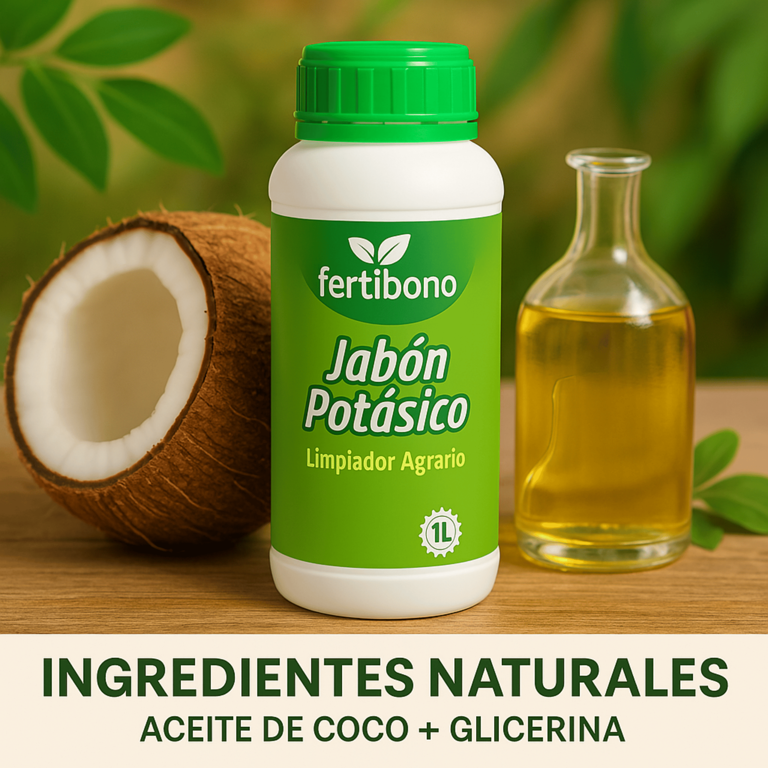 Savon au potassium et huile de neem - 1L + 1L - Nettoyage et soin naturels pour plantes et jardin - 100% et