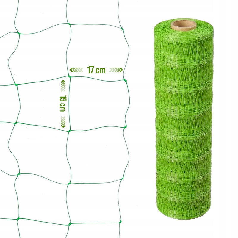 Garden Net for Climbing Plants 1.2×20M Support for Growing Cucumbers, Beans And Climbing Flowers, Durable Net with 15 × 17 Cm Mesh Ensuring Stable Plant Guidance in Vertical And Better Access to Light, Net for Cucumbers, Net for Tomatoes, Elastic Construc