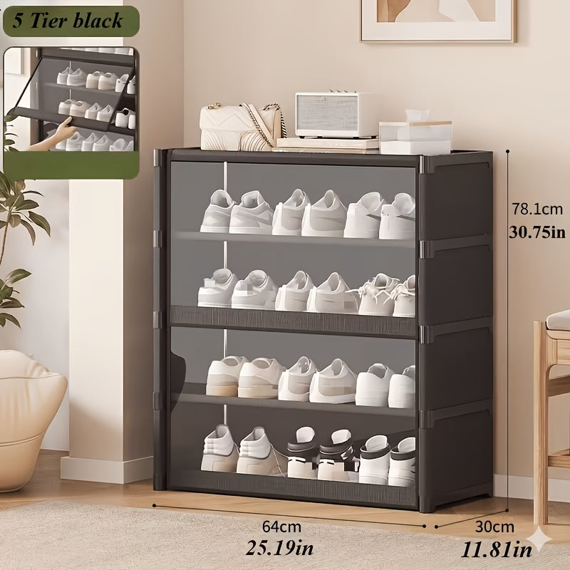 Meuble de rangement à chaussures multi-couches anti-poussière, étagère de rangement facile à assembler pour la maison, le bureau, la salle de classe et la cuisine