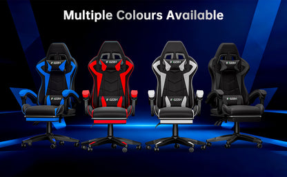Gartistgo Chaise Gaming Ergonomique - Chaises Gaming avec Coussin Lombaire + Appui-Tête, Chaise de Bureau & Ordinateur Rehausseable pour Adultes, Filles, Garçons (Avec Repose-Pieds)