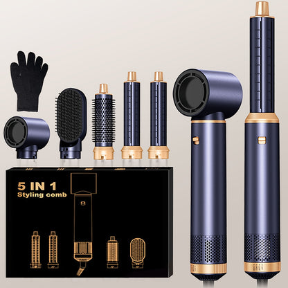 Kit Bigoudi à Air Chaud 5 en 1, 1000w, avec Diffuseur, Baguette à Boucler Automatique, Lissage et Coiffage, Sèche-Cheveux pour Salle de Bain, Brosse Chaude à Cheveux Détachable, Fer à Cheveux, Fer à Boucler à Air, Fer à Cheveux, Outil de Lissage, Cadeau S