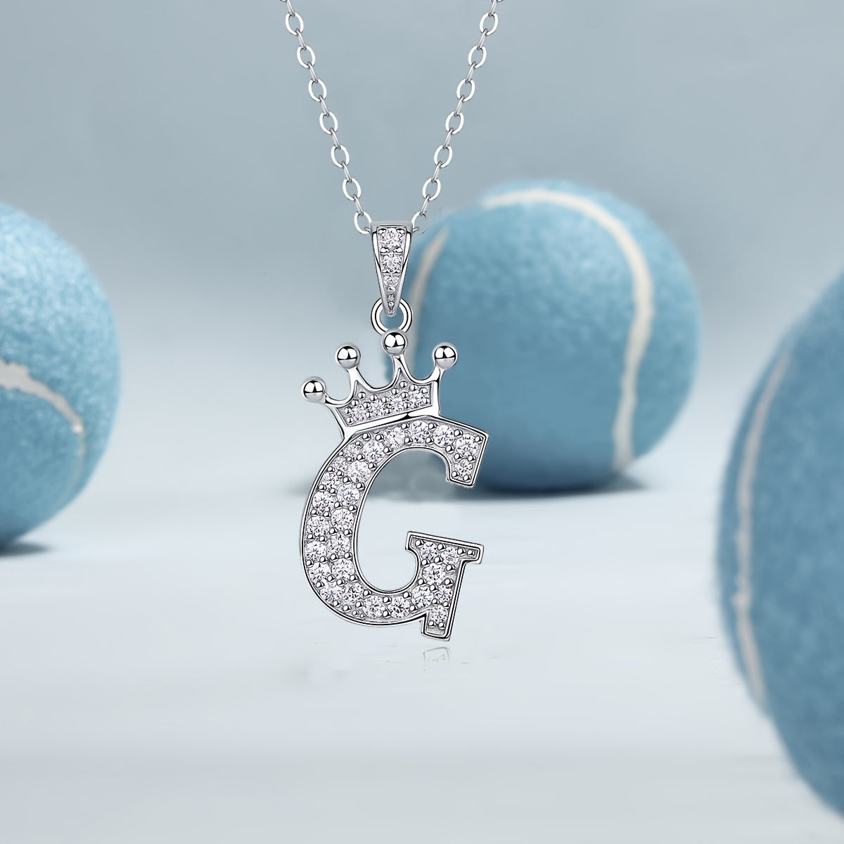 Collier lettre couronne en moissanite en argent S925 plaqué, avec 26 pendentifs lettres entièrement sertis, cadeau idéal pour la rentrée, la remise des diplômes, le quotidien, la Saint-Valentin ou les anniversaires