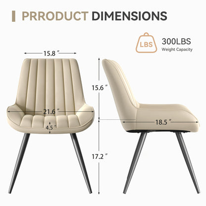 Chaises de salle à manger, Ensemble de 2/4/6, Chaises de cuisine, Chaises rembourrées avec pieds en métal, Chaise de salon avec coussin de dossier, pour salle à manger, Chaise de réception, Bureau
