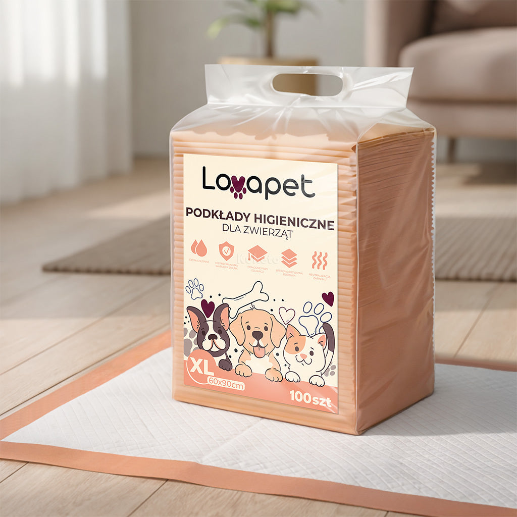 Kuketo - Hygienic Underpads for Dogs, Cats, Rabbits, Puppies - 200/100/50pcs, 90X60 / 60X60 / 60X45 Cm, Super-Absorbent Mats for Potty Training, Waterproof, Ideal for Learning Cleanliness, for Puppies And Older Dogs, Quick-Drying Layers, Odor Neutralizati
