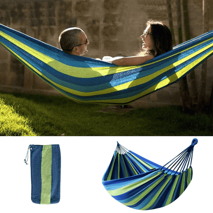 Hammock, Hanging, Two-Person, 260X160Cm, Brazilian, XXL, with Cover, Perfect Solution for Relaxing Outdoors, for Garden Or Terrace, Made of Sturdy, Densely Woven Cotton with Polyester, Ensures Durability And Comfort. Thanks to Its Large Dimensions, It Can