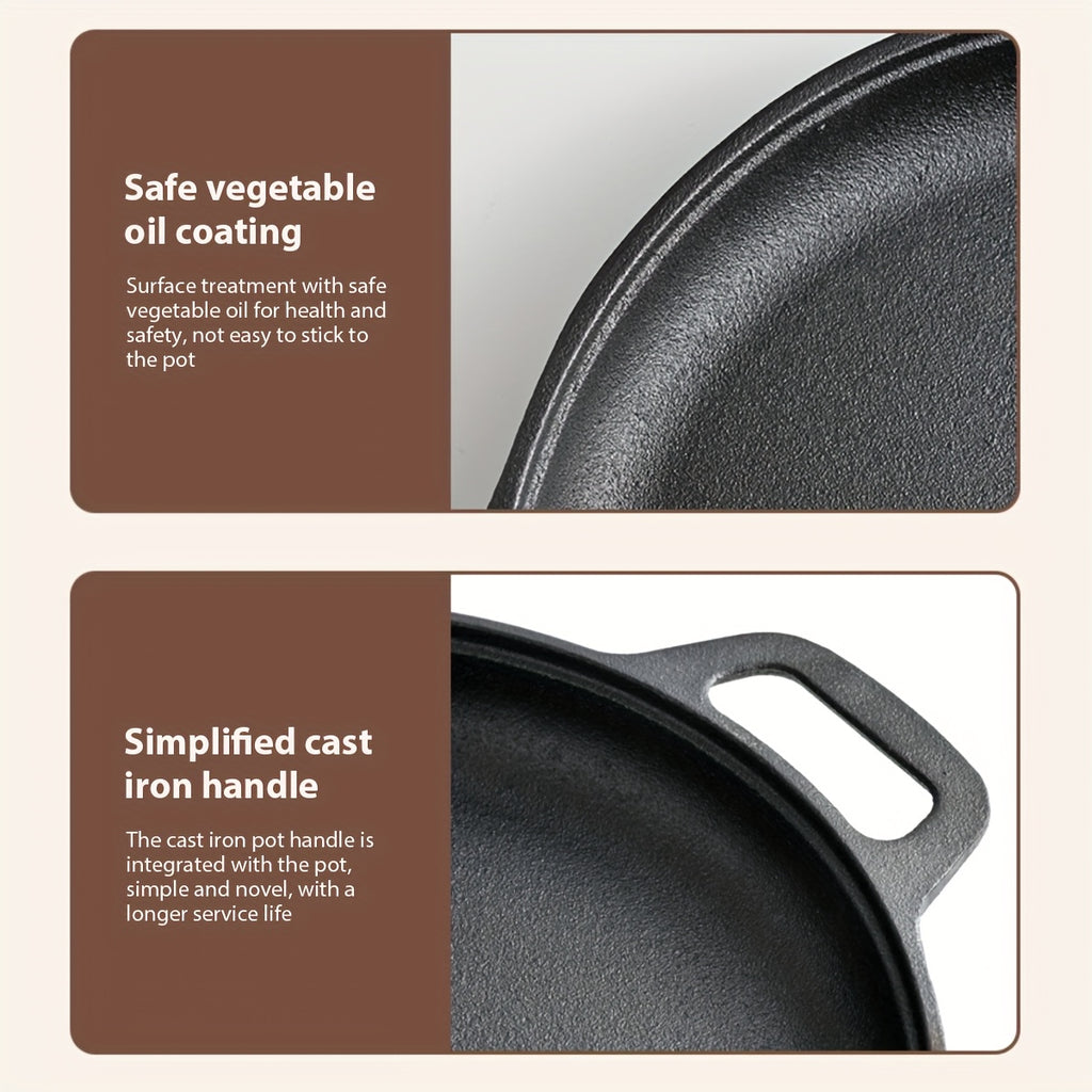 Poêle-plaque chauffante antiadhésive multifonction 2/3 pièces - Compatible avec plusieurs types de cuisinières, idéale pour la cuisine à la maison, la pizza en plein air, le barbecue, la cuisson de pancakes, cadeaux de Noël, d'Halloween, la cuisine des fê