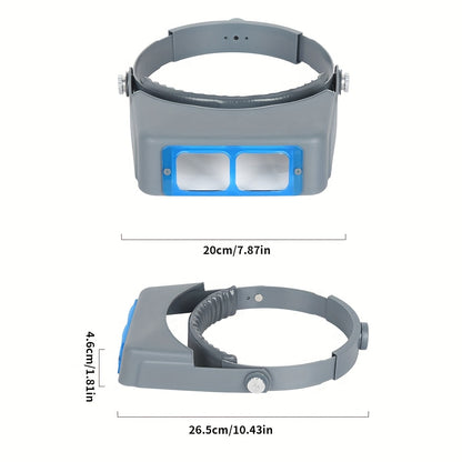 Loupe de tête + Mini ensemble de loupe pliante (paquet de 2), loupe à bandeau à double lentille, loupe de lecture montée sur la tête, visière à bijoux, loupe binoculaire en verre optique avec grossissement de lentille - 1.5X 2X 2.5X 3.5X