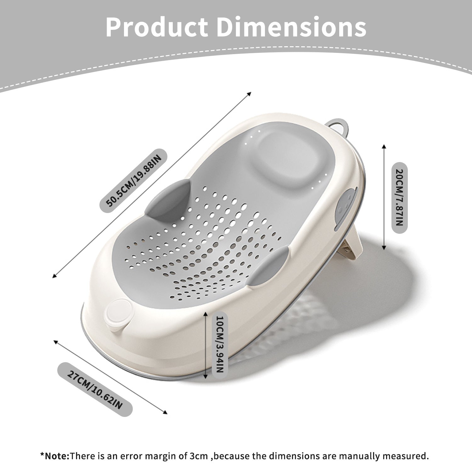 Chaise de Bain pour Bébé avec Design Léger, Dossier Surélevé et Coussin de Siège Adaptée aux Nouveau-Nés jusqu'à 36 Mois (Poids Ne Dépasseant Pas 15 Kilogrammes)