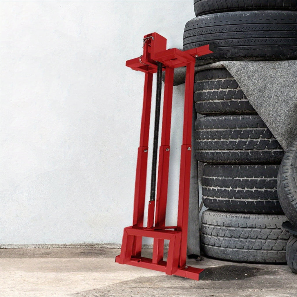Diable pour tracteur de pelouse, Diable pour tondeuse à gazon et tracteur de pelouse Max 400KG, Aide au nettoyage de tondeuse à gazon inclinable à 45° réglable, Diable pour tondeuse à gazon, Rouge/noir