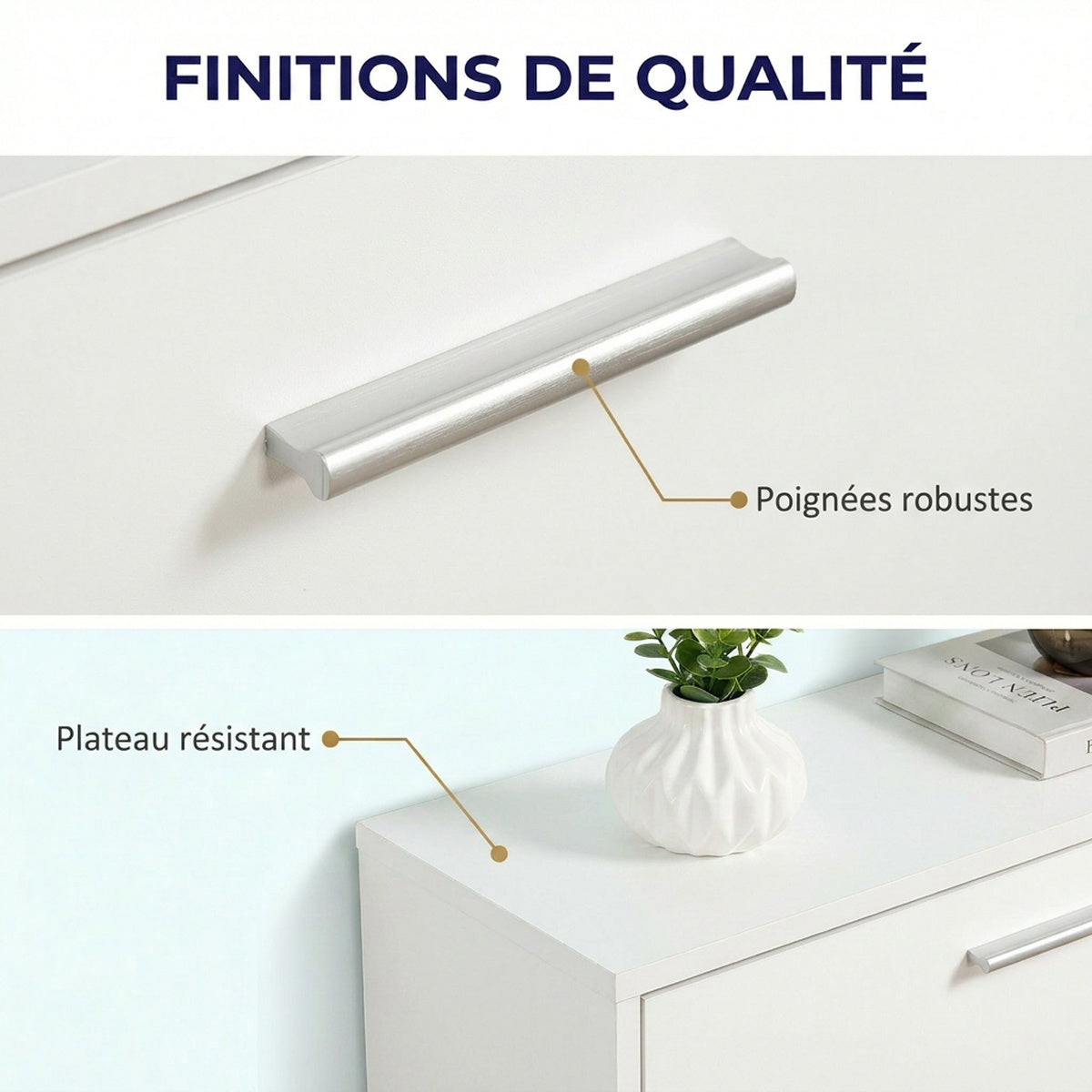Meuble à chaussures avec 3 compartiments à abattant, armoire de rangement en bois pour jusqu'à 18 paires, organisateur d'entrée peu encombrant