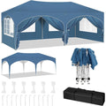 1pc, Gazebo, Gazebo Pliable 3X6 M Avec 6 Murs Latéraux, Tente de Fête, Imperméable, Protégé Des UV, Hauteur Réglable, Avec Sac de Transport, Pour Le Camping En Plein Air