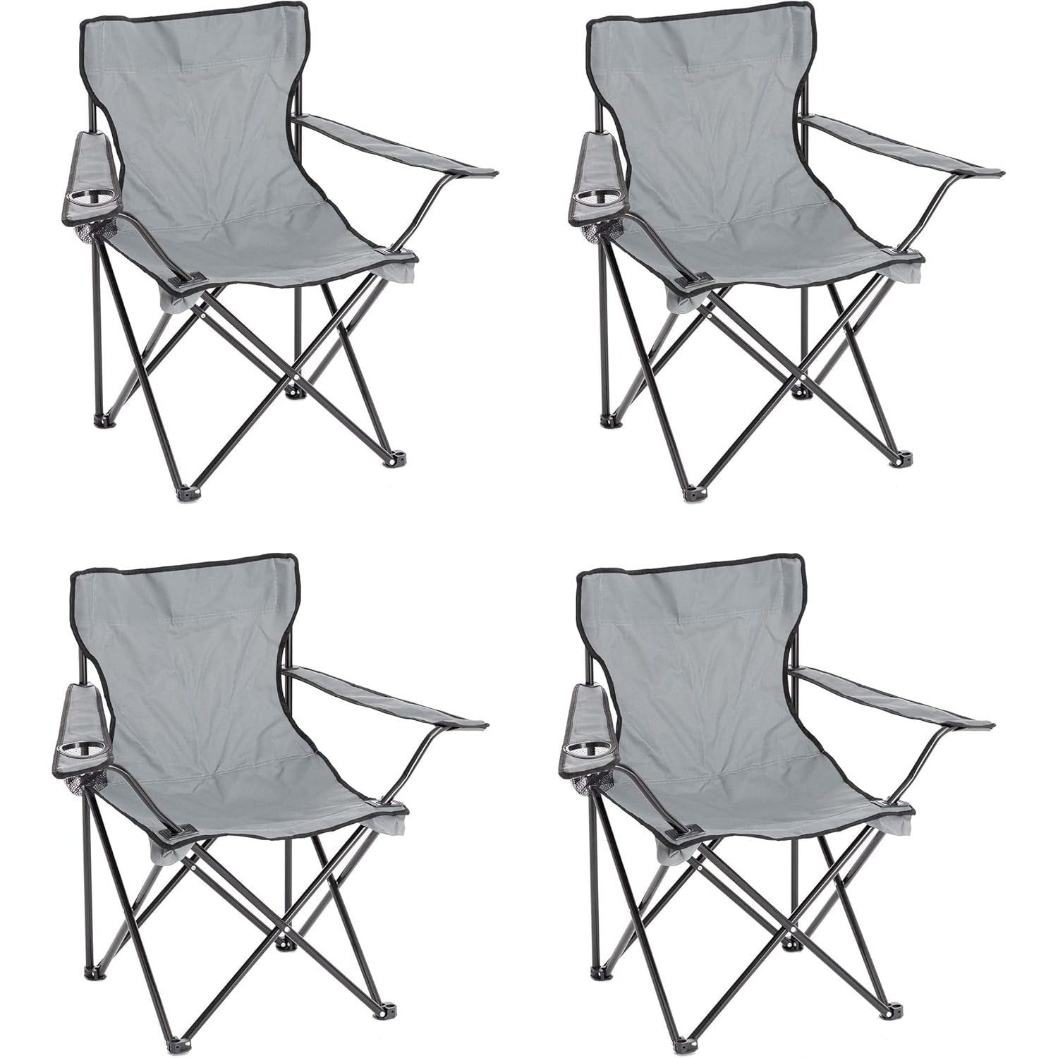 Chaise de camping pliable Baroni Home pour jardin d'extérieur, chaise de camping pliable portable, chaise de camping et de pêche avec porte-gobelet, 20X20X31 pouces (50X50X80 cm)