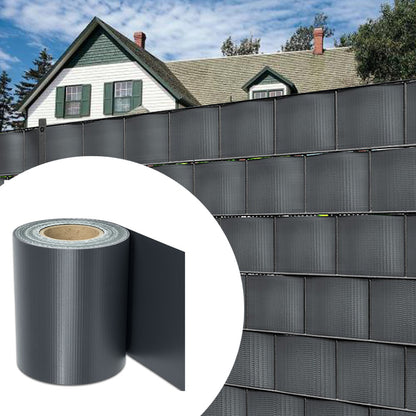 Bande de clôture d'intimité 35m-140m avec clips, écran d'intimité pour clôtures, bande d'intimité de jardin extérieur, clôture décorative gris foncé pour jardins, 450g/m², facile à installer, écran de  de l'intimité, pare-soleil, convient pour les cours,